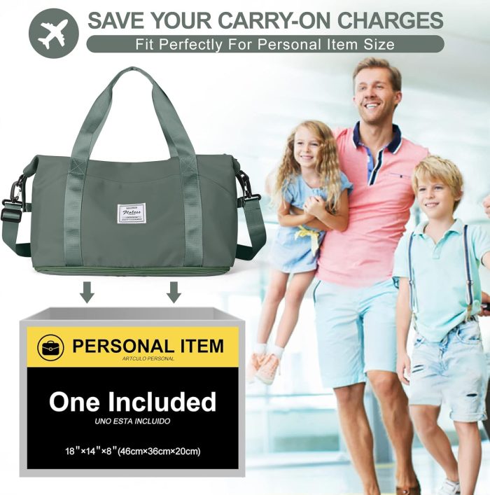 Travel Duffel Bag, Sports Tote Gym Bag, Shoulder Weekender Overnight Bag for Women - Image 2