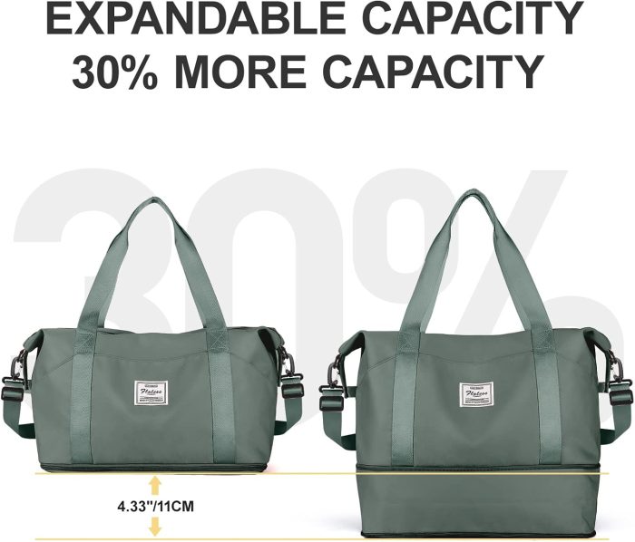 Travel Duffel Bag, Sports Tote Gym Bag, Shoulder Weekender Overnight Bag for Women - Image 5