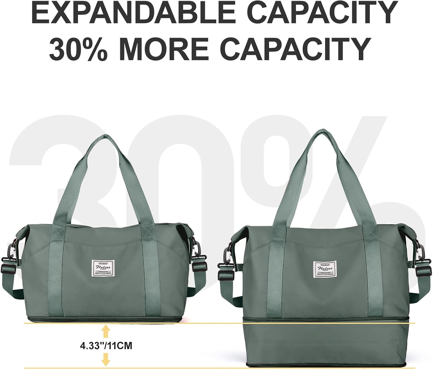 Travel Duffel Bag, Sports Tote Gym Bag, Shoulder Weekender Overnight Bag for Women - Image 5